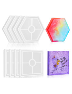 Set de 8 Moldes de Silicona para Posavasos Aunocy