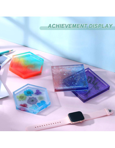 Set de 8 Moldes de Silicona para Posavasos Aunocy