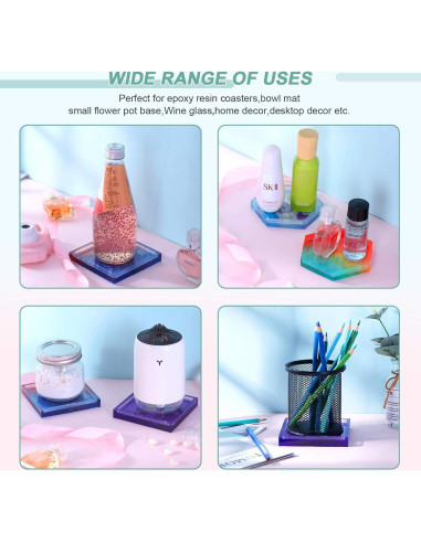 Set de 8 Moldes de Silicona para Posavasos Aunocy