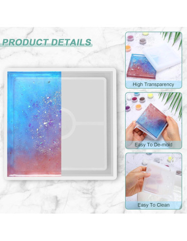 Set de 8 Moldes de Silicona para Posavasos Aunocy