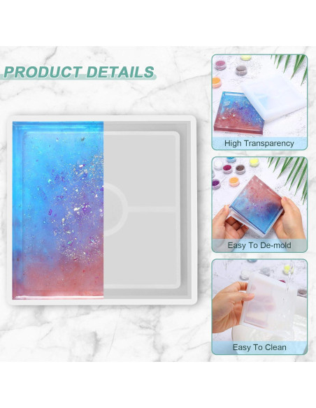 Set de 8 Moldes de Silicona para Posavasos Aunocy