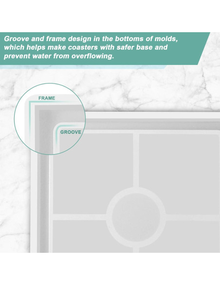 Set de 8 Moldes de Silicona para Posavasos Aunocy