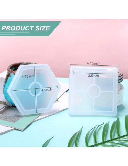 Set de 8 Moldes de Silicona para Posavasos Aunocy