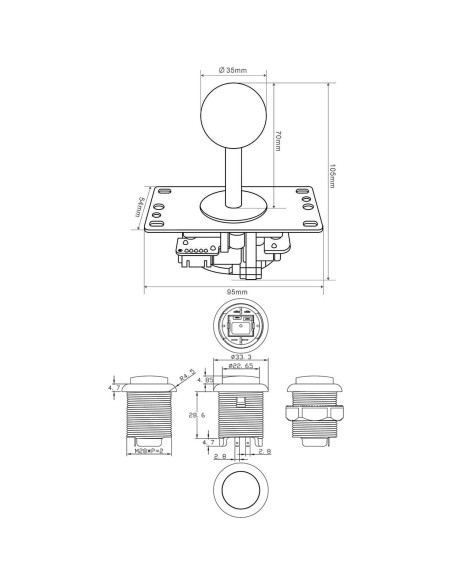 Kit Arcade LED Qenker para 2 Jugadores USB MAME y Raspberry Pi