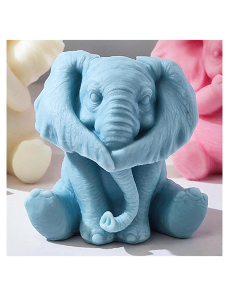Molde de Silicona Elefante ESEENS para Velas y Jabón