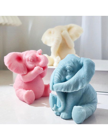 Molde de Silicona Elefante ESEENS para Velas y Jabón