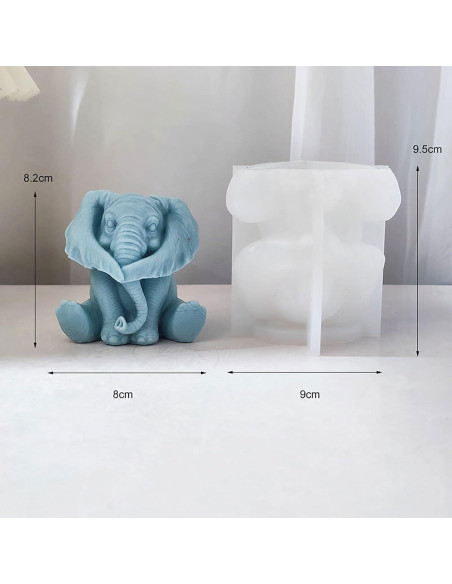 Molde de Silicona Elefante ESEENS para Velas y Jabón