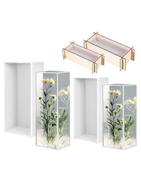 Moldes Rectangulares de Silicona para Resina Epóxica Xthrotsenk - 2 Tamaños