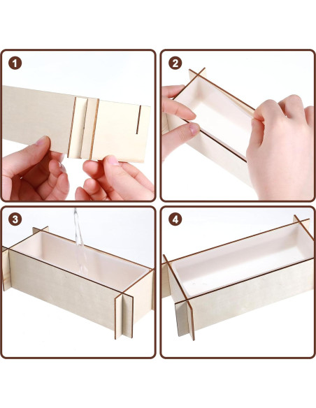 Moldes Rectangulares de Silicona para Resina Epóxica Xthrotsenk - 2 Tamaños