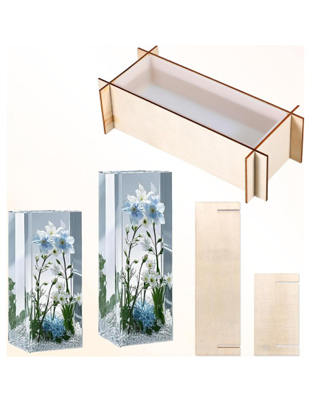 Moldes Rectangulares de Silicona para Resina Epóxica Xthrotsenk - 2 Tamaños