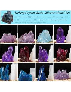 Woohome 18 PCS Moldes de Silicona para Resina Cristal 2