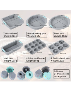 Juego de Utensilios de Horno de Silicona 30 Piezas YWCX 2