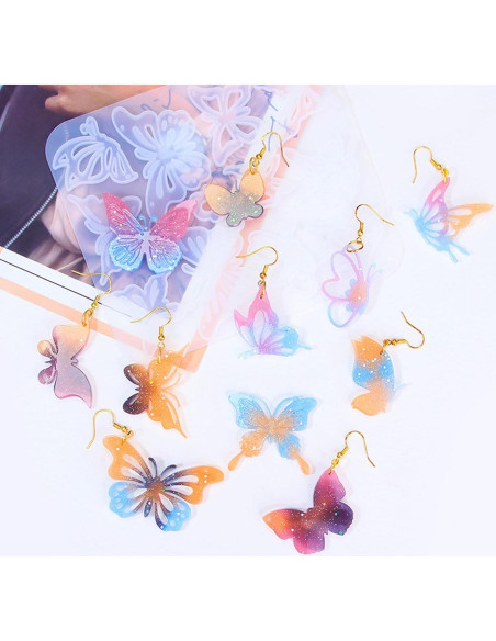 Moldes de Silicona para Aretes de Resina GULELAYAR 2 Piezas