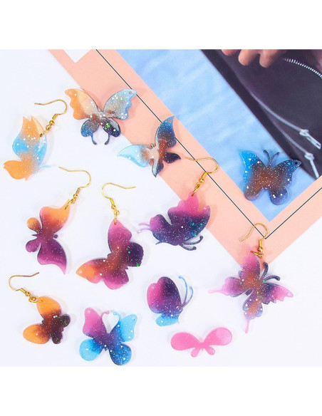 Moldes de Silicona para Aretes de Resina GULELAYAR 2 Piezas