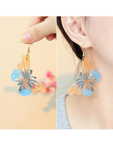 Moldes de Silicona para Aretes de Resina GULELAYAR 2 Piezas