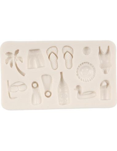 Moldes de Fondant de Silicona FCKEMLDS - Playa Hawaiana 4 Pcs
