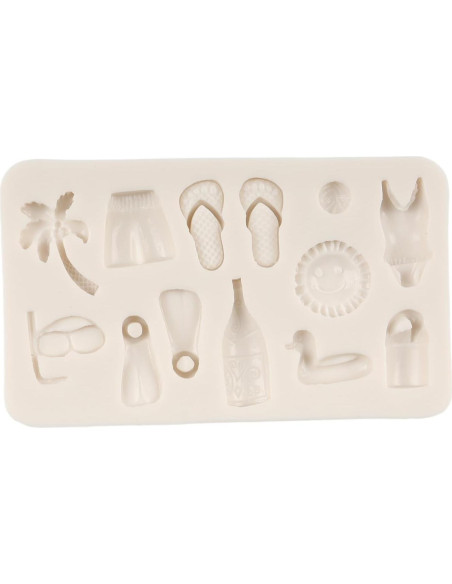 Moldes de Fondant de Silicona FCKEMLDS - Playa Hawaiana 4 Pcs