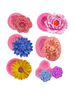 Molde de Silicona para Velas ESEENS - 6 Piezas Flores