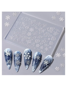 Molde de Silicona para Uñas de Navidad Jaliya - Copos, Campanas