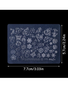 Molde de Silicona para Uñas de Navidad Jaliya - Copos, Campanas 2