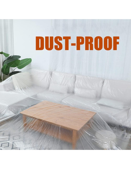 10 Lonas de Plástico Transparente Impermeable Cedolio 3.66x2.74m