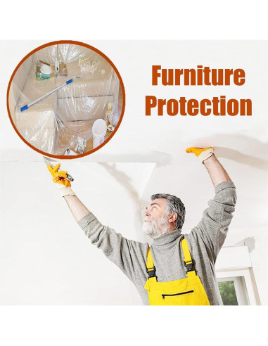 10 Lonas de Plástico Transparente Impermeable Cedolio 3.66x2.74m