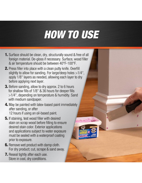 Relleno de Madera Plástica DAP-X DryDex 8 Oz Natural