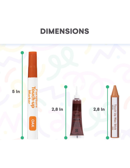 Katzco Set de 34 Marcadores de Madera para Reparación de Muebles