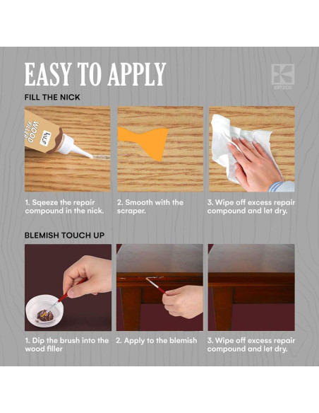 Katzco Set de 34 Marcadores de Madera para Reparación de Muebles