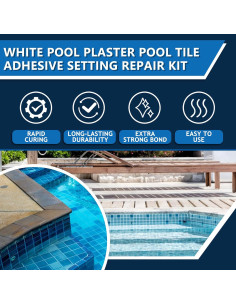 Kit de Reparación de Yeso Blanco OOTDART 0.45 kg para Piscinas 2