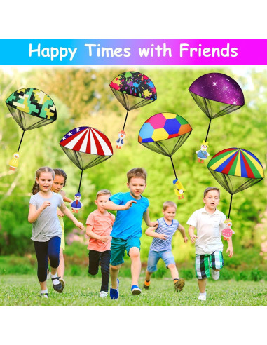 6 Juguetes Paracaídas Patos Voladores Xohny - Regalo Cumpleaños