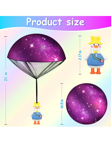 6 Juguetes Paracaídas Patos Voladores Xohny - Regalo Cumpleaños