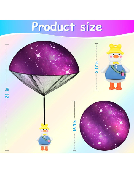 6 Juguetes Paracaídas Patos Voladores Xohny - Regalo Cumpleaños