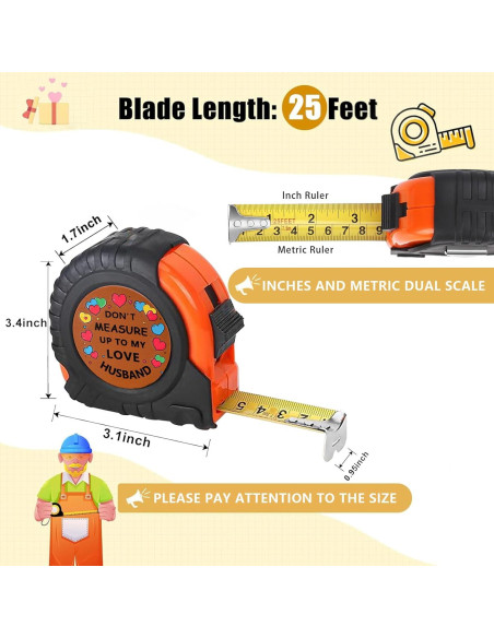 Cinta Métrica Grabada RugaijeffPooda 7.62m Amor Eterno