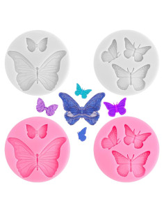 Moldes de Silicona para Chocolate Mariposa Gegraterwa - 4 Pcs
