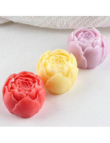 9 Moldes de Silicona para Velas Flores Aifong - 50 Mechas