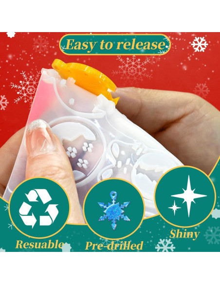 Juego de Moldes de Silicona ZQYSING para Pendientes de Navidad