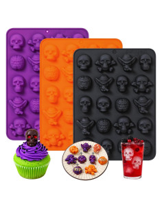 Moldes de Silicona para Calaveras Mini OL - Paquete de 3