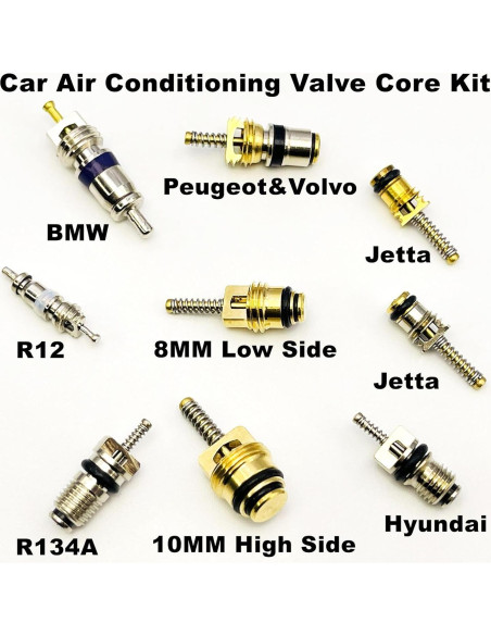Kit de Válvula de Aire Acondicionado VOTNMIC 134PCS R12 R134a