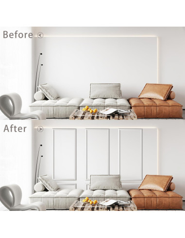 Kit de Molduras de Pared Autoadhesivas TRAIN2 ART 6 Juegos 61x137 cm