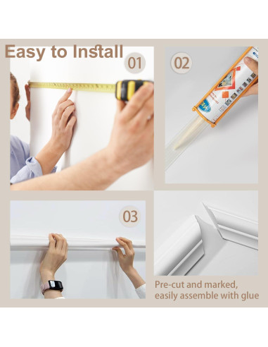 Kit de Molduras de Pared Autoadhesivas TRAIN2 ART 6 Juegos 61x137 cm