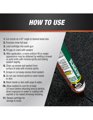 Sellador de Asfalto DAP Blacktop 286 g - Relleno Grietas