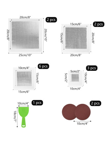 Kit de Reparación de Drywall Farady 16 Piezas Autoadhesivo