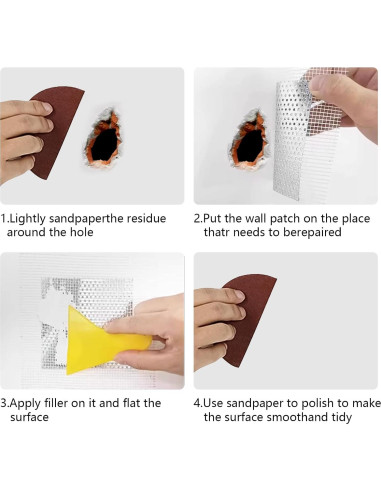 Kit de Reparación de Drywall Farady 16 Piezas Autoadhesivo