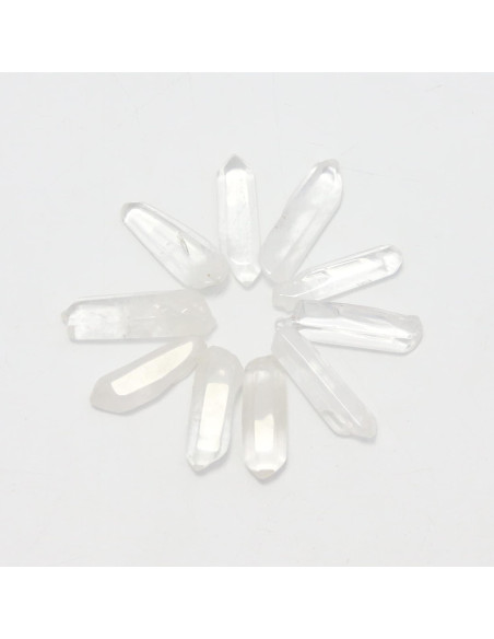 10 Cristales de Cuarzo Claro Natural Pulidos 3.81-5.08 cm Brasil