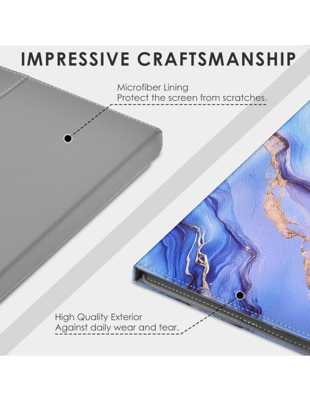 Funda Universal para Tableta 8-8.9" DETUOSI Cuero PU Azul