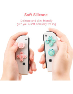 Conjunto de Tapas de Botones GeekShare para Switch - Rana y Axolote 2
