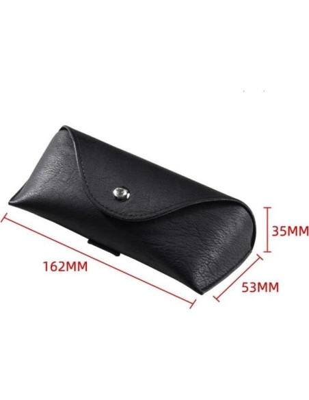 Caja de Gafas de PU de Cuero Negra para Cintura Andy's Orchids