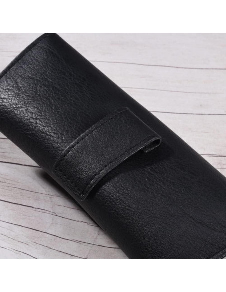 Caja de Gafas de PU de Cuero Negra para Cintura Andy's Orchids