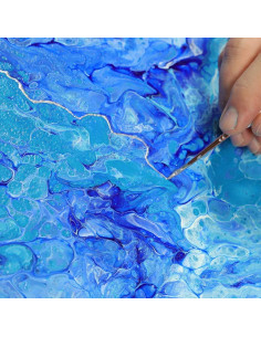 Pintura Foil Plateada Mont Marte 20ml Brillante 2